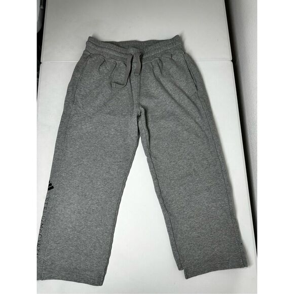 Adidas Stella McCartney Women’s Gray Sweat Capri Pants Sz M Logo Pockets Cotton - Picture 7 of 16